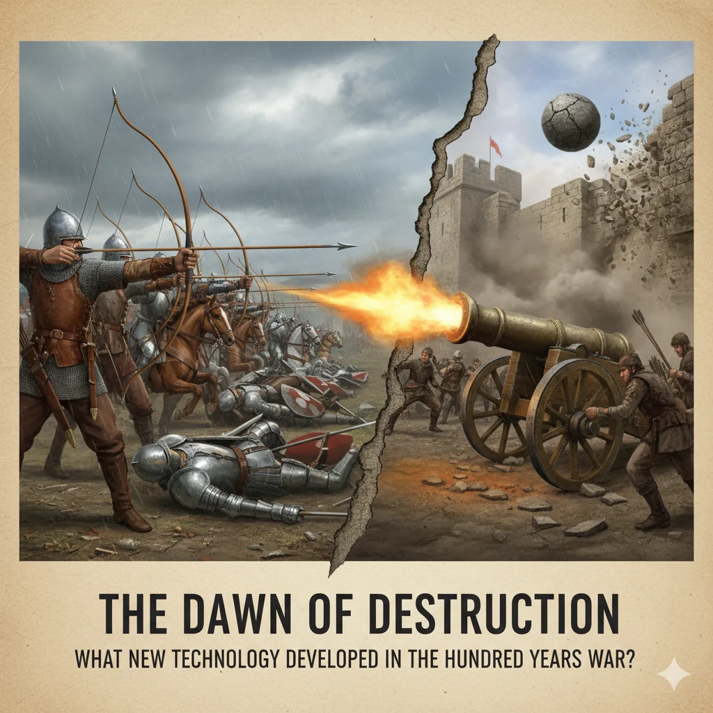 what new technology developed in the hundred years war
