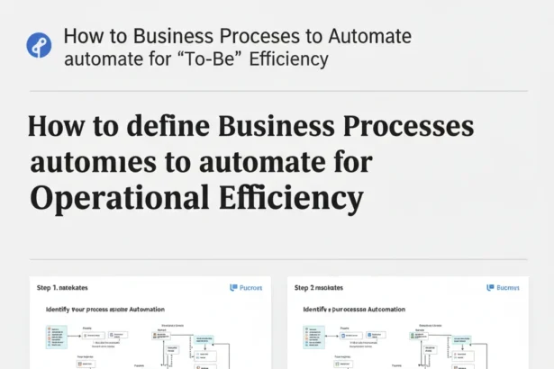 How to Define Business Processes to Automate for Operational Efficiency